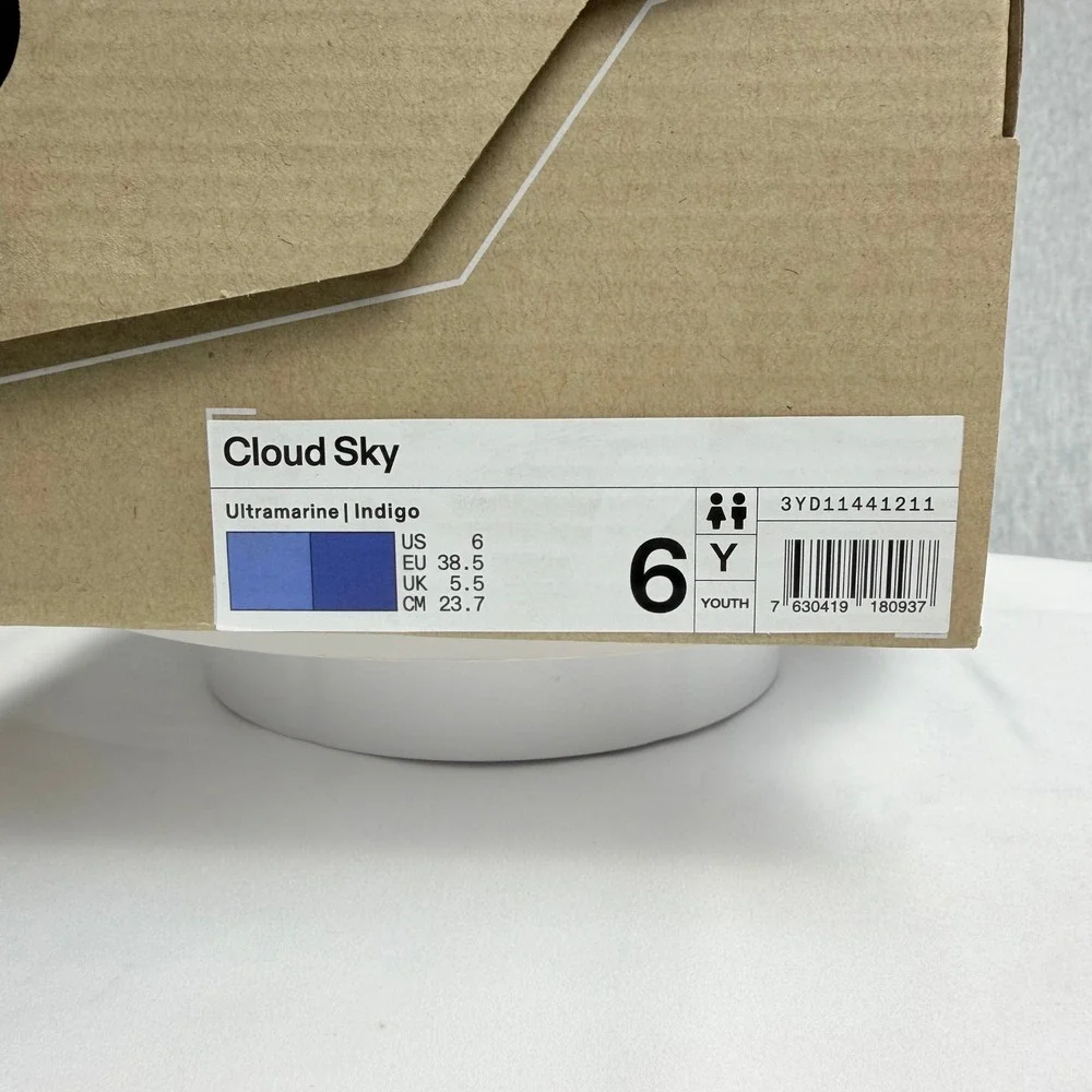 On Cloud Sky Ultramarine Indigo Blue Youth Running Shoes 3YD11441211 Size 6Y - Picture 2 of 10